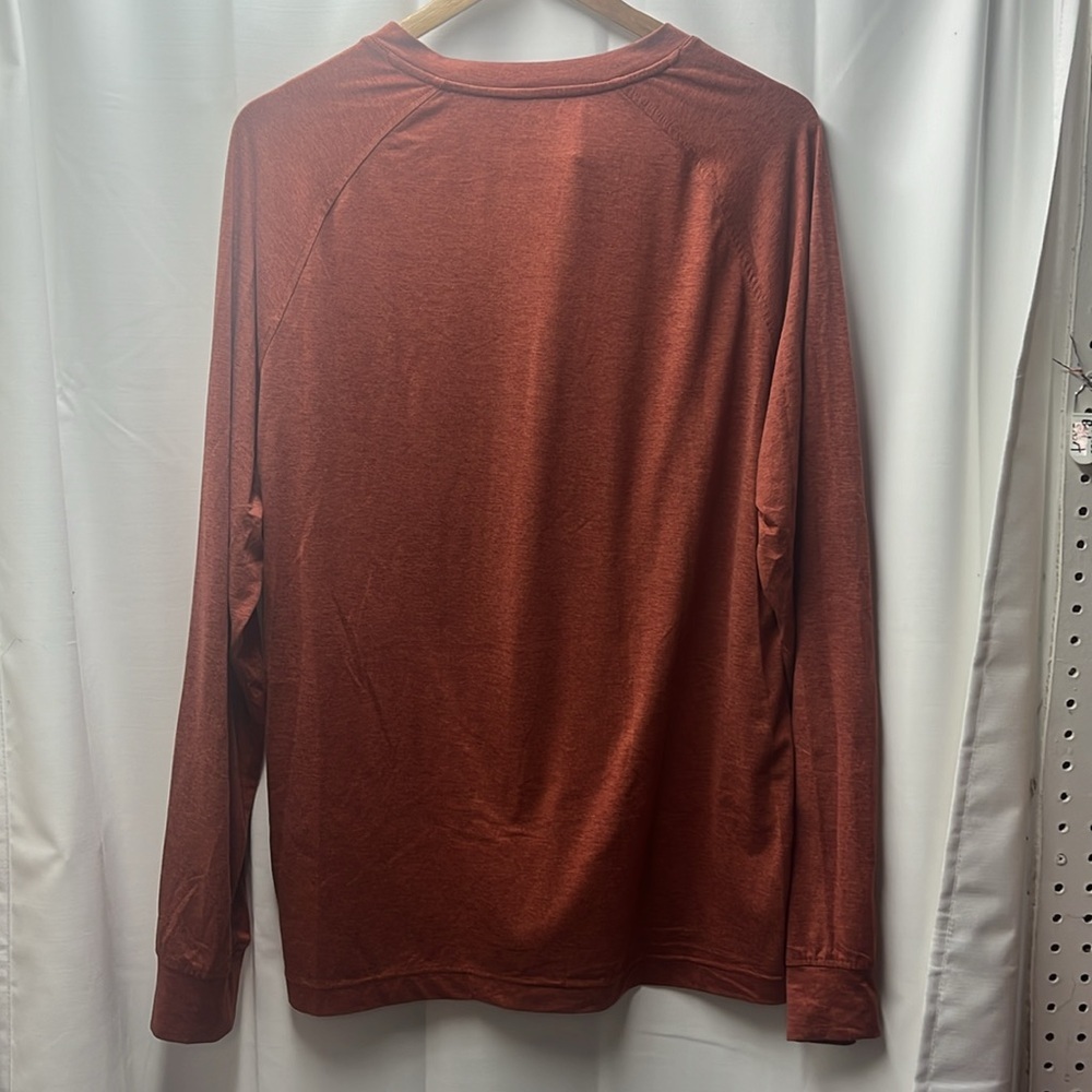 01. ALGO Orange Performance‎ Henley Shirt UV SPF 40- L - Picture 4 of 4